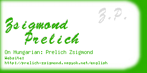 zsigmond prelich business card
